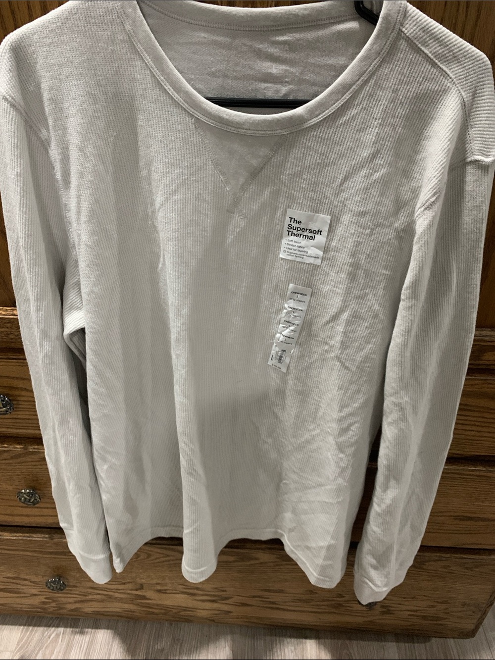 Sonoma Light Gray Long-Sleeve Thermal Shirt